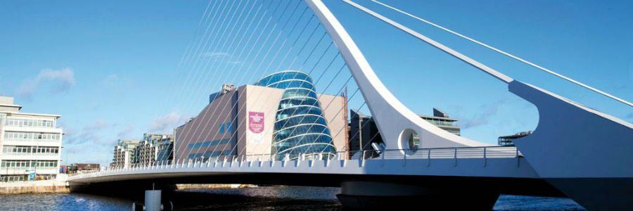 The Samuel Beckett Bridge, Dublin, a view from our Leisure Tours of Ireland.
