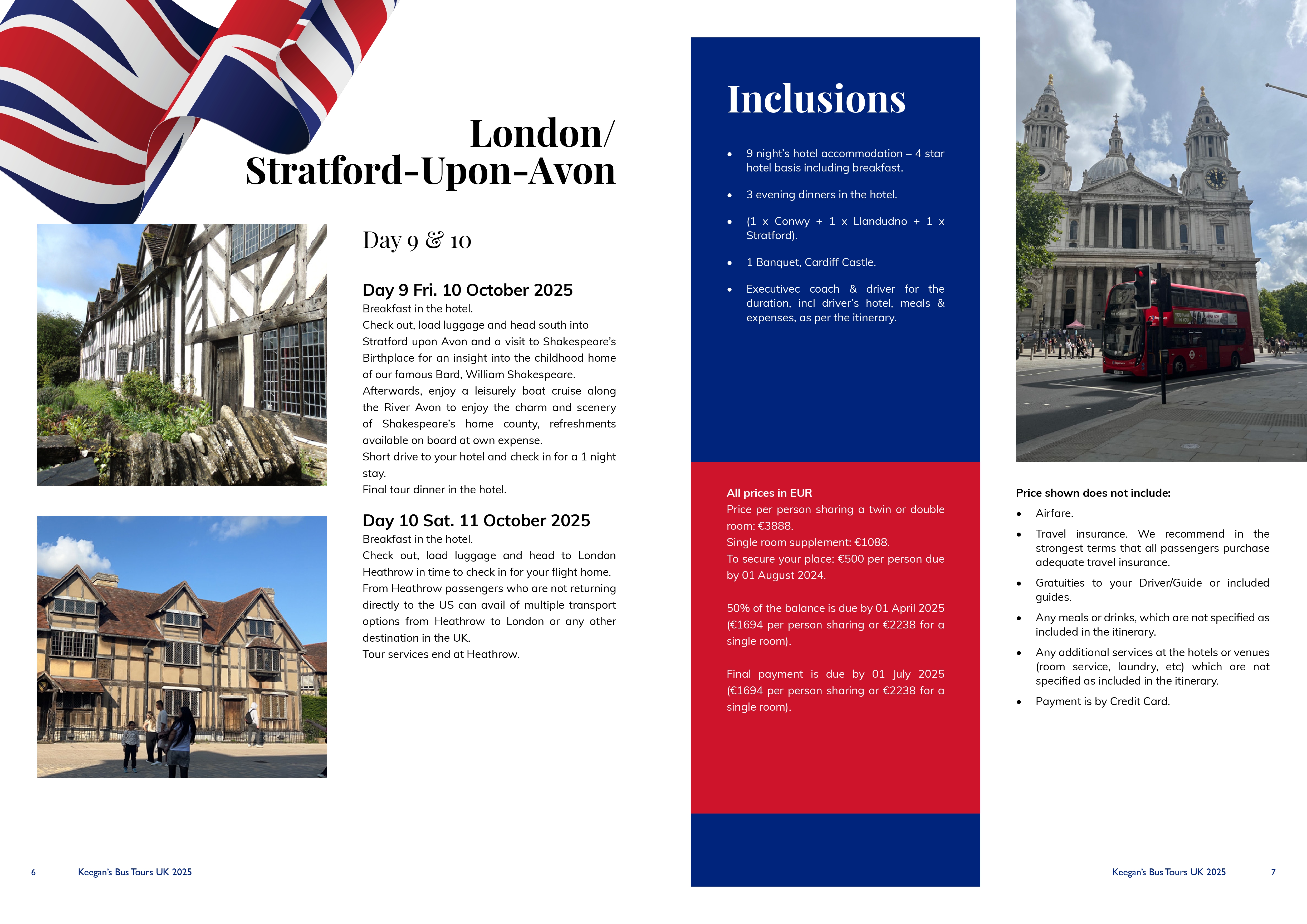 Colm & Laura Keegan's Tour UK 2025  - Brochure Page 4
