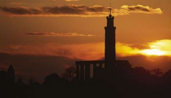 Silhouette of Calton Hill. Part of destination management company Ireland