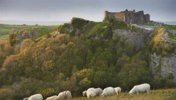 Brecon Beacons National Park. Carreg Cennen Castle Llandeilo, Carmarthenshire,