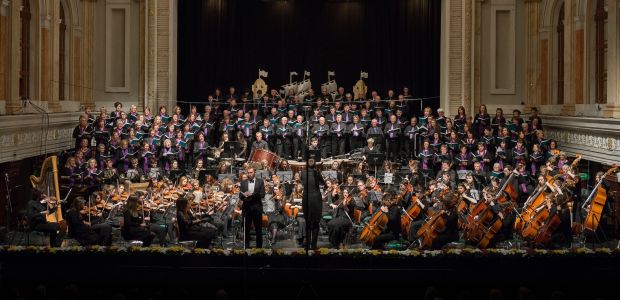 Orchestra performing in Cork city hall