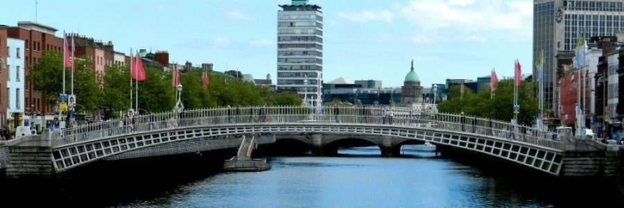 A view of Dublin and the The River Liffey on of the many place we cover as DMC operator Ireland tours 