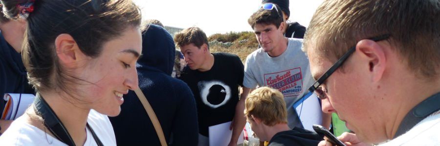 A group of students on an education tour